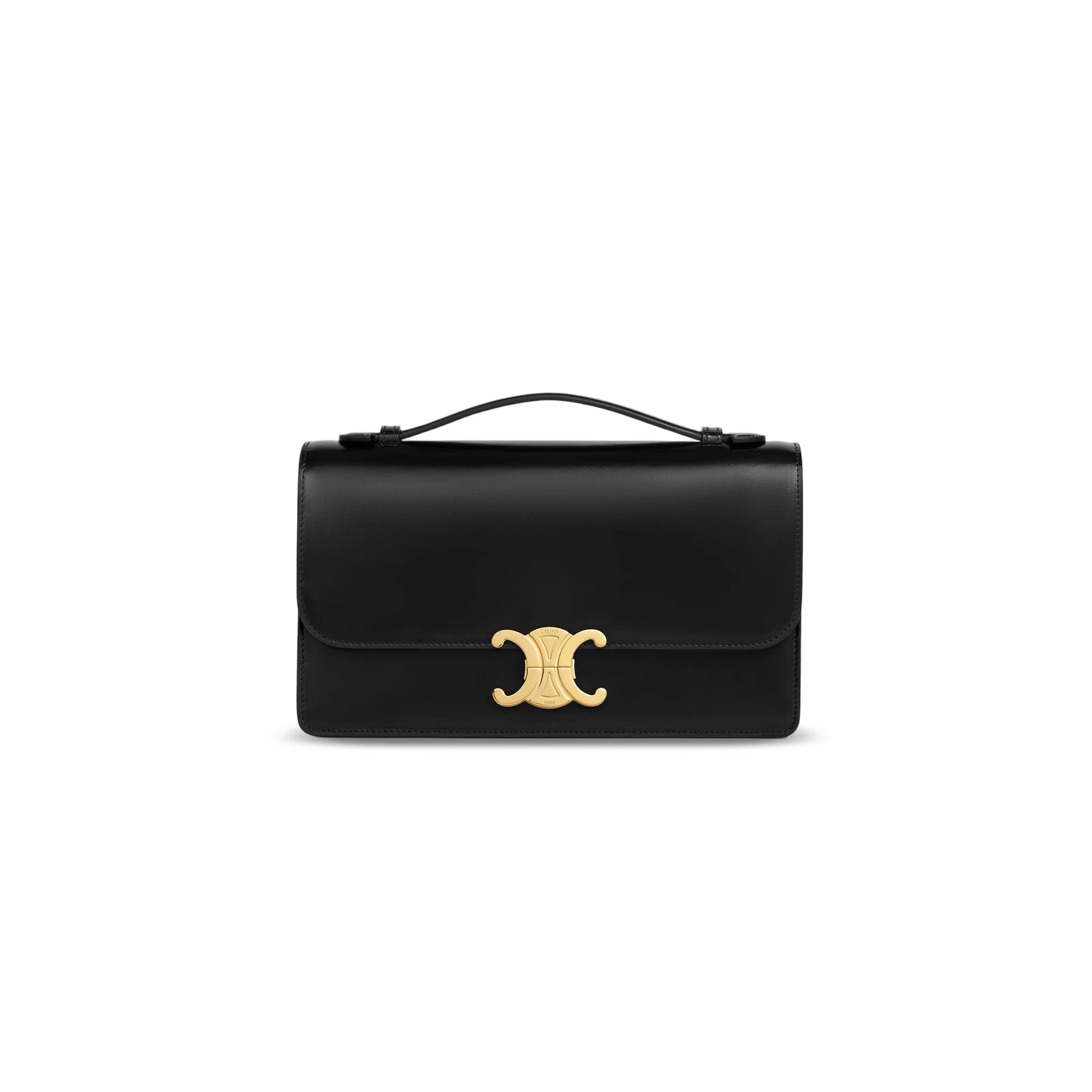CELINE MEDIUM TRIOMPHE FOLIO IN SHINY CALFSKIN L102U3D82.38NO (25.5*14*7.5cm)